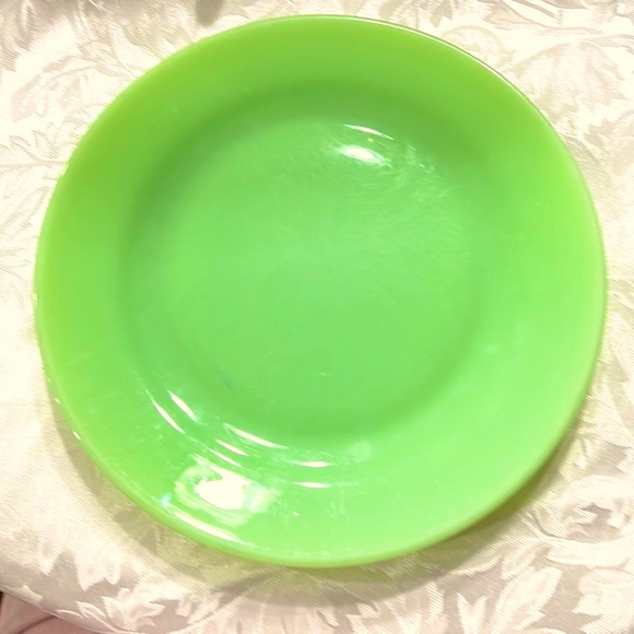 Mosser Glass 10” Jade Dinner Plate by Mosser Glass Hand Made Solid Jade Glass. - Picture 2 of 6